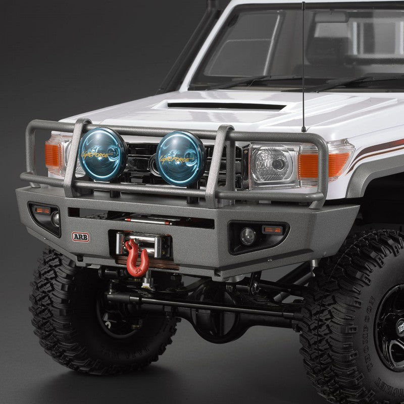 Bumper with LEDs aluminium silver 1/10 Truck