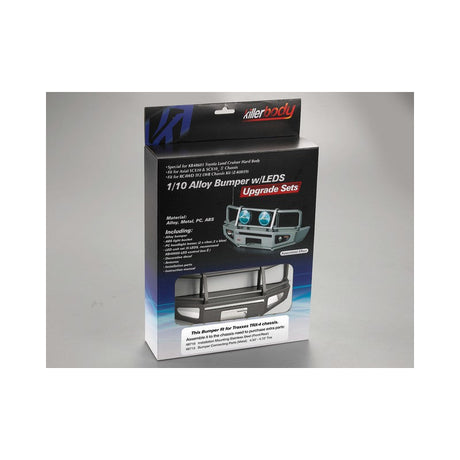 Aluminium Bumper w/LEDS Upgrade Sets Silver-grey for Traxxas TRX-4