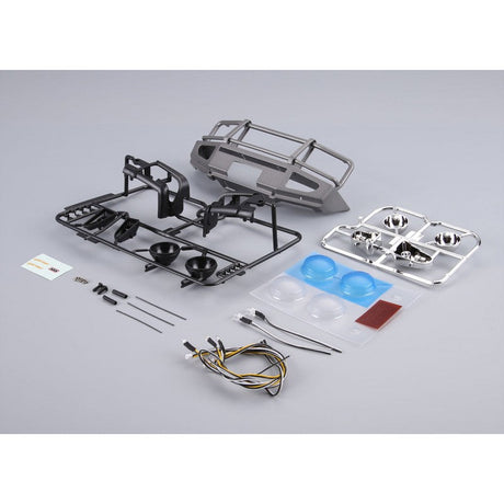 Aluminium Bumper w/LEDS Upgrade Sets Silver-grey for Traxxas TRX-4