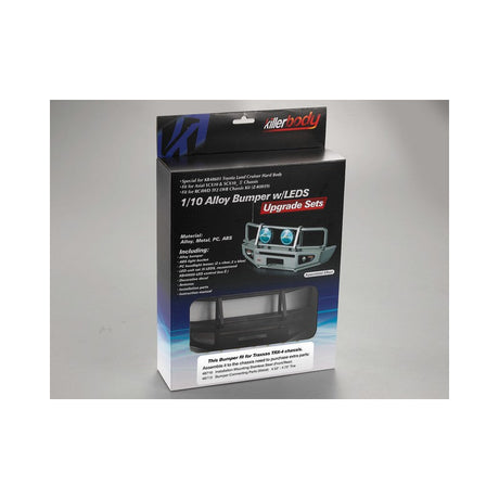 Aluminium Bumper w/LEDS Upgrade Sets Matt-black for Traxxas TRX-4