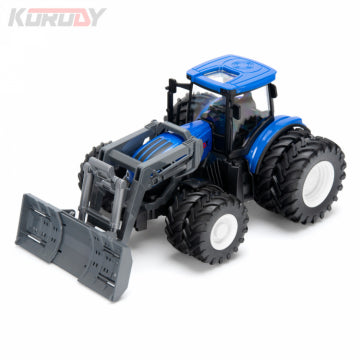 Fjernstyret traktor med multibucket (klap) og tvillingehjul – Korody 1:24