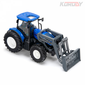 Fjernstyret traktor med multibucket (klap) og enkelthjul – Korody 1:24