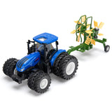Tractor with double wheels and haytedder RC RTR 1:24