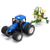 Tractor with double wheels and haytedder RC RTR 1:24