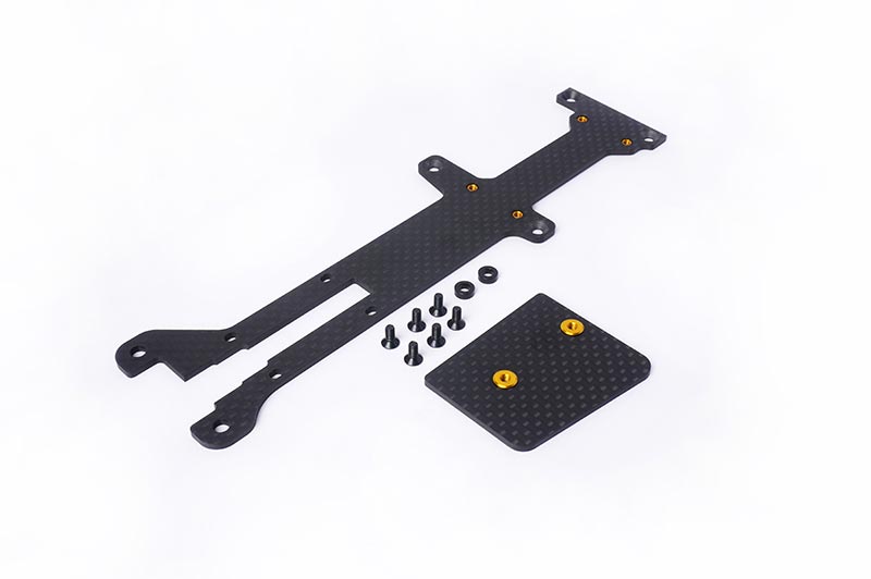 KOSWORK KOS04321 - Carbon Radio Plate & ESC Mount Koswork 2.0mm - Optima Mid