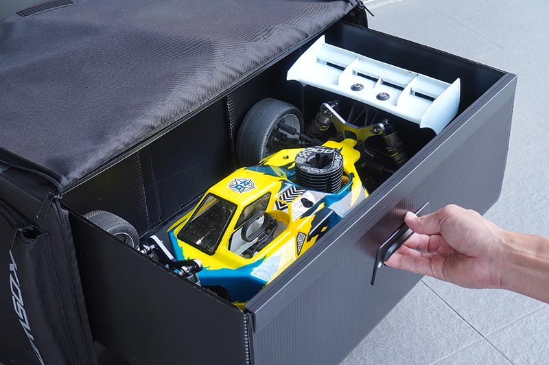 KOSWORK KOS32222PP - Koswork 1:8 RC Compact 3 Drawer Bag 560x375x380mm PP Frame