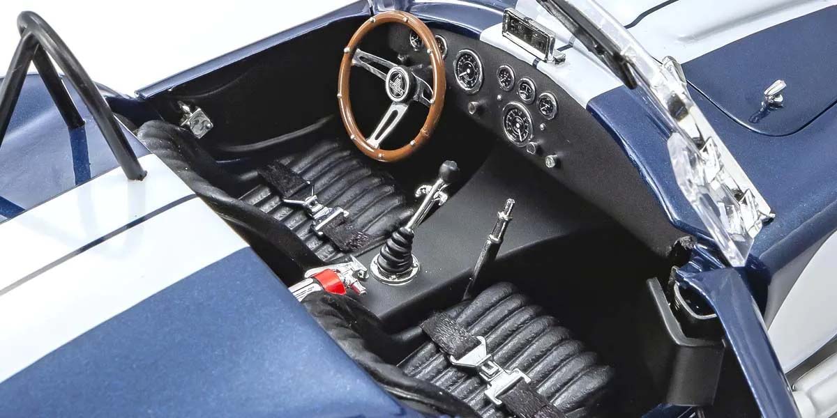 KYOSHO DIE CAST KS08048DBL - Kyosho 1:18 Shelby Cobra 427 S/C Spider 1962 Blue-White