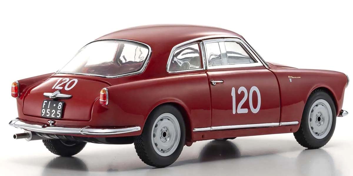 KYOSHO DIE CAST KS08957A - Kyosho 1:18 Alfa Romeo Giuletta SV Mille Miglia 1956 Nr.120