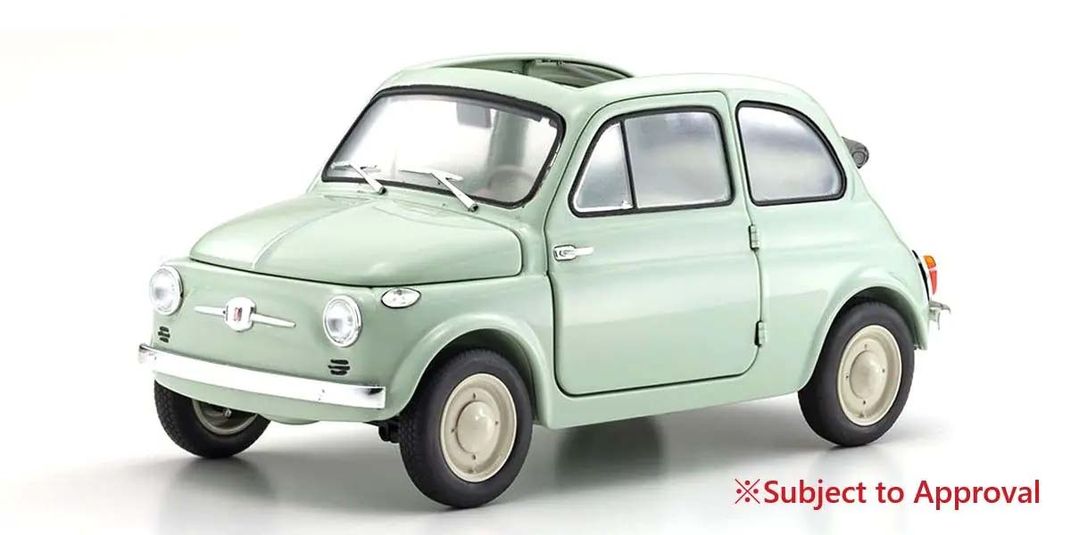 KYOSHO DIE CAST KS08966LG - Kyosho 1:18 Fiat Nuova 500 Green Clear