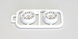 Wheels Set Kyosho Mini-Z MR03 Narrow-Offset 1.0 (2) White