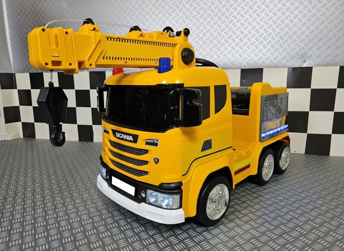 Scania kranbil 12V elbil för barn