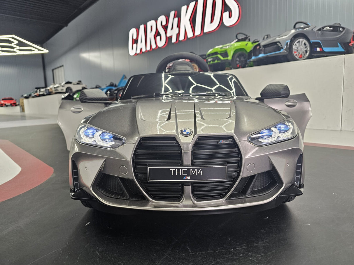 Elektrisk børnebil BMW M4 12 volt metallic grå
