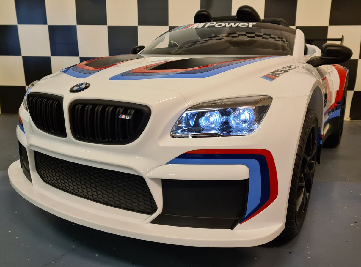 Elektrisk koerebil BMW M6 GT3 med 2.4G RC hvid