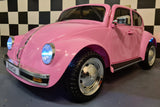 Volkswagen Beetle 12V elbil för barn – rosa