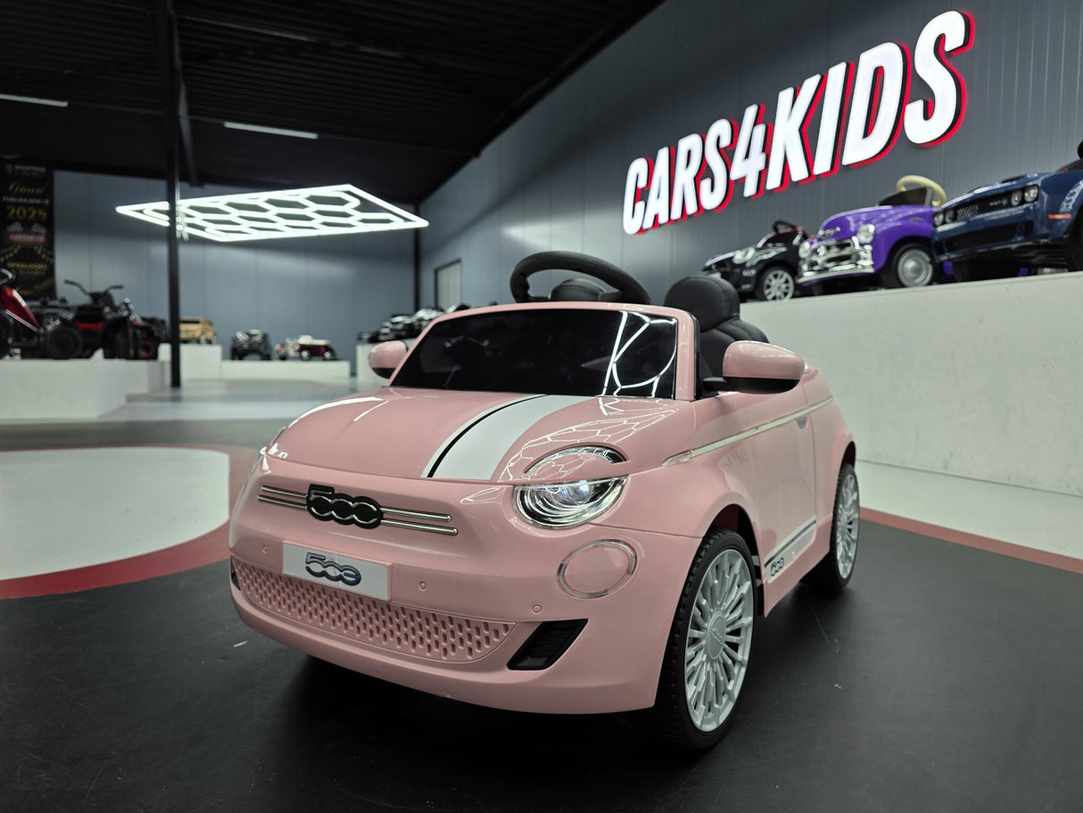 Fiat 500 elektrisk børnebil 12V pink