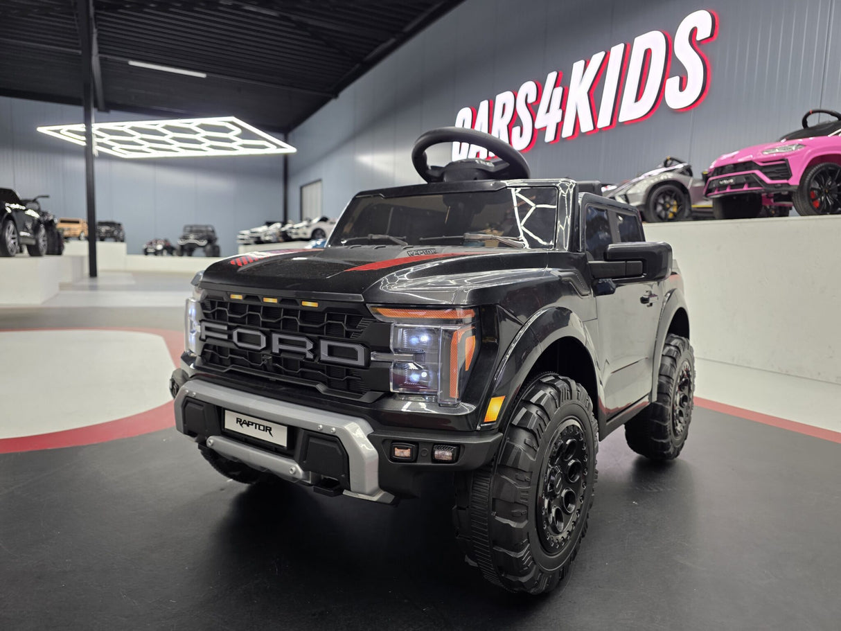 Ford Raptor 1-personers 12 volt sort børnebil