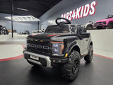 Ford Raptor 1-personers 12 volt sort børnebil