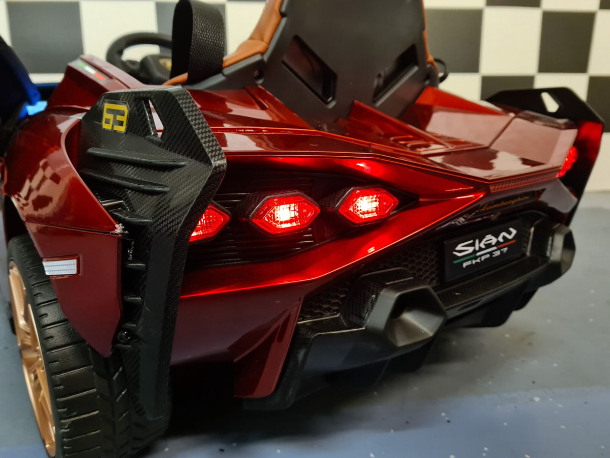 Lamborghini Sian 12V elbil för barn – 1 person, röd