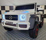 Børnebil Mercedes G63 6×6 AMG 1 person hvid