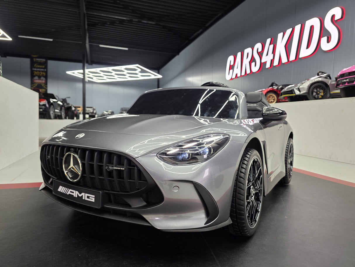 Børnebil Mercedes GT63 2-personers 24 volt metallic grå