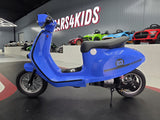 Blå elektrisk børnescooter 24V