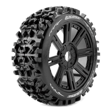 Tire &amp; Wheel B-PIONEER 1/8 Buggy Soft Black (2)