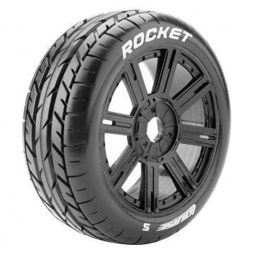 Tire &amp; Wheel B-ROCKET 1/8 Buggy Soft Black (2)