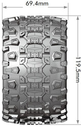 Tires &amp; Wheels MT-UPHILL 1/10 Soft (Removable 12, 14 &amp; 17mm Hex) (2)