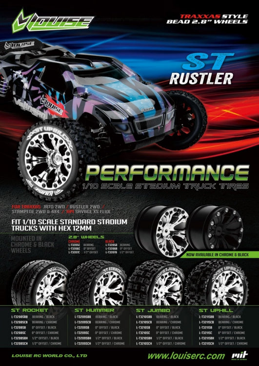 Tire &amp; Wheel ST-HUMMER 2,8" Chrome 1/2-Offset (2)*