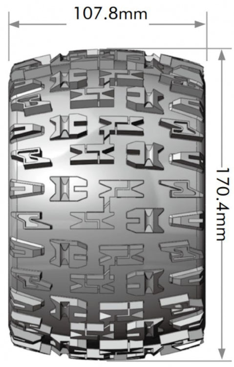 Tires &amp; Wheels MT-PIONEER 3,8" Sport (Removable 17mm Hex 0" &amp; 1/2" Offset) (2)