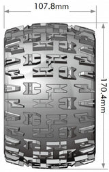 Tires &amp; Wheels MT-PIONEER 3,8" Sport (Removable 17mm Hex 0" &amp; 1/2" Offset) (2)