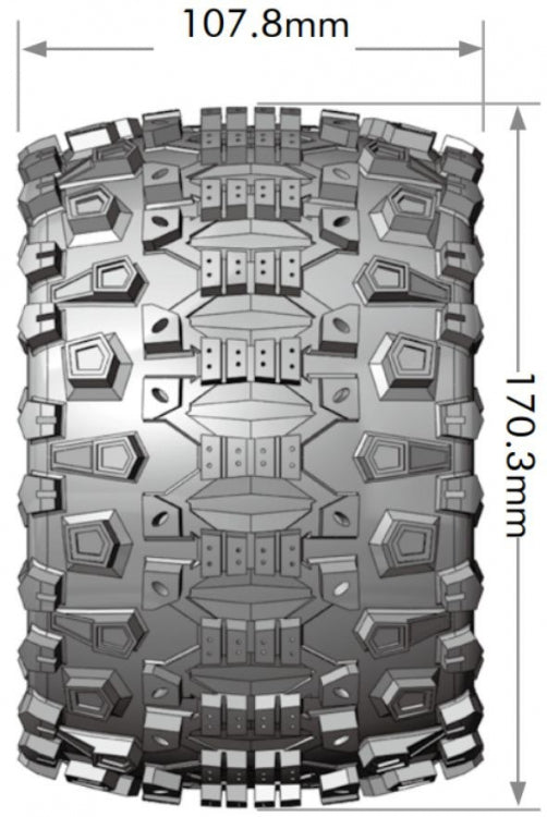 Tires &amp; Wheels MT-UPHILL 3,8" Sport (Removable 17mm Hex 0" &amp; 1/2" Offset) (2)