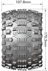 Tires &amp; Wheels MT-UPHILL 3,8" Sport (Removable 17mm Hex 0" &amp; 1/2" Offset) (2)