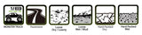 Tires &amp; Wheels MT-UPHILL 3,8" Sport (Removable 17mm Hex 0" &amp; 1/2" Offset) (2)