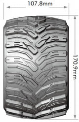 Tires &amp; Wheels MT-CYCLONE 3,8" Sport (Removable 17mm Hex 0" &amp; 1/2" Offset) (2)