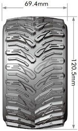 Tires &amp; Wheels MT-CYCLONE 1/10 Soft (Removable 12, 14 &amp; 17mm Hex) (2)