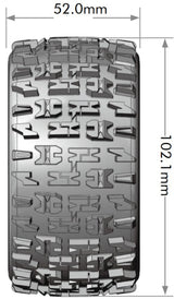 Tires &amp; Wheels ST-PIONEER 1/10 Soft (Removable 12, 14 &amp; 17mm Hex) (2)