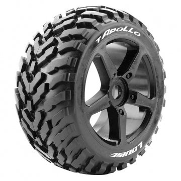 Tires &amp; Wheels T-APOLLO 1/8 Truggy Soft Black (2)