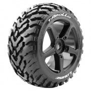 Tires &amp; Wheels T-APOLLO 1/8 Truggy Soft Black (2)