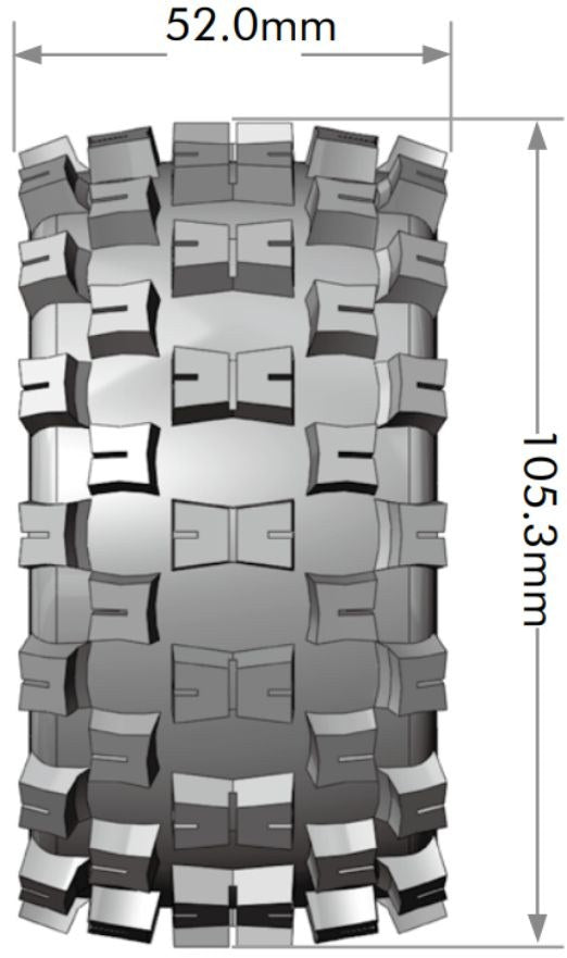 Tires &amp; Wheels ST-MCROSS 1/10 Soft (Removable 12, 14 &amp; 17mm Hex) (2)
