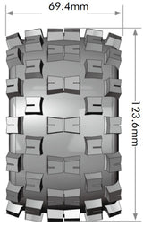 Tires &amp; Wheels MT-MCROSS 1/10 Soft (Removable 12, 14 &amp; 17mm Hex) (2)