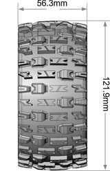 Tires &amp; Wheels ST-PIONEER 1/10 Soft MFT (Removable 12, 14 &amp; 17mm Hex) (2)