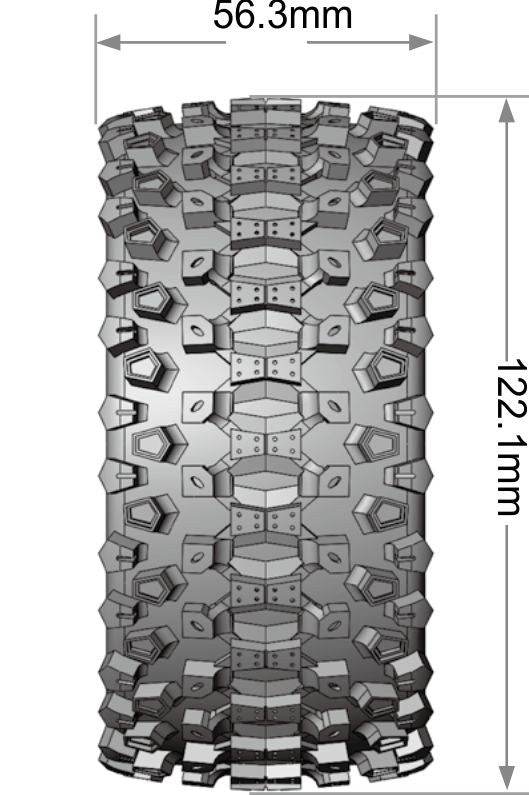 Tires &amp; Wheels ST-UPHILL 1/10 Soft MFT (Removable 12, 14 &amp; 17mm Hex) (2)