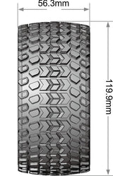 Tires &amp; Wheels ST-HUMMER 1/10 Soft MFT (Removable 12, 14 &amp; 17mm Hex) (2)