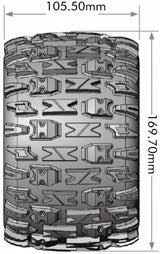 Tires &amp; Wheels MT-PIONEER 3,8" Sport MFT (Removable 17mm Hex 0" &amp; 1/2" Offset) (2)