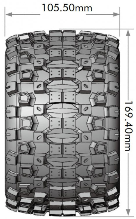 Tires &amp; Wheels MT-UPHILL 3,8" Sport MFT (Removable 17mm Hex 0" &amp; 1/2" Offset) (2)