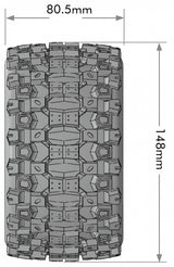 Tires &amp; Wheels MT-UPHILL Speed 3,8" (Removable Hex 0" &amp; 1/2" Offset) Soft MFT (2)
