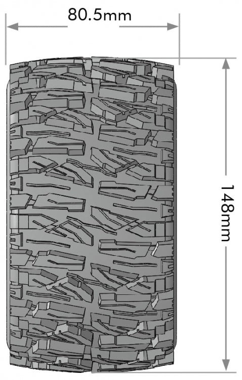 Tires &amp; Wheels MT-MALLET Speed 3,8" (Removable Hex 0" &amp; 1/2" Offset) Soft MFT (2)