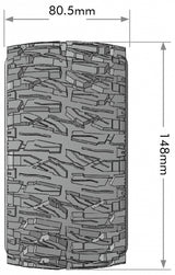 Tires &amp; Wheels MT-MALLET Speed 3,8" (Removable Hex 0" &amp; 1/2" Offset) Soft MFT (2)