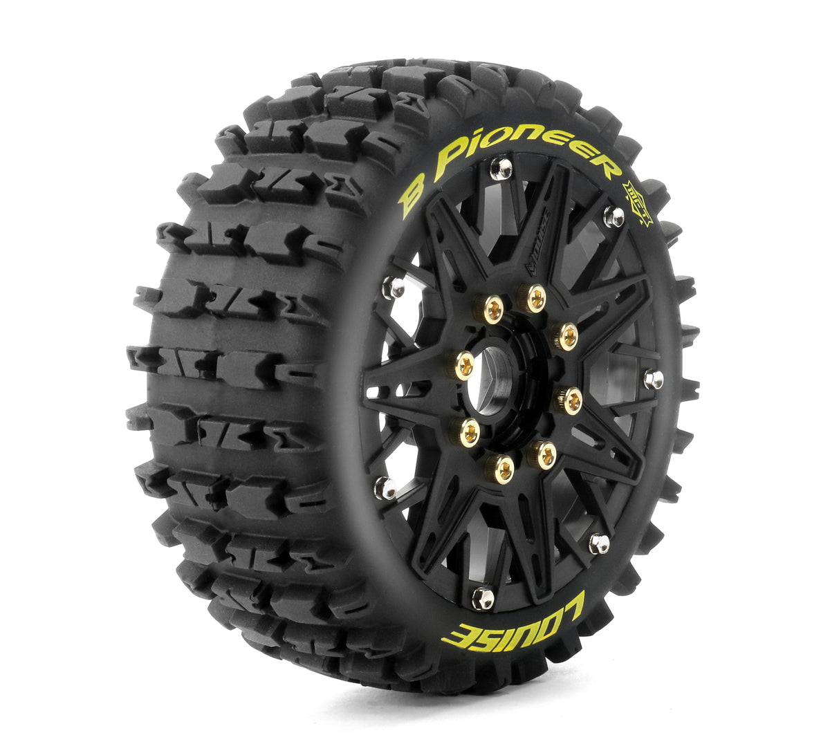 Tires &amp; Wheels B-PIONEER 1/8 Buggy Soft MFT (Removable 17mm Hex 0" &amp; 1/2" Offset) (2)